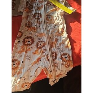 Bamboo Zippy Shorty Tan Lion  18 To 24   Months Double Zipper